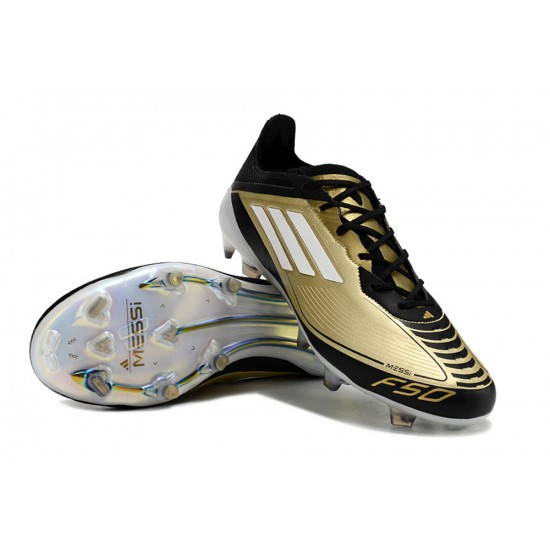 Kopačky Adidas F50 ELITE FG Pánské Zlato Černá 