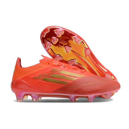 Kopačky Adidas F50 ELITE FG Oranžovýý a Zlato Pánské 