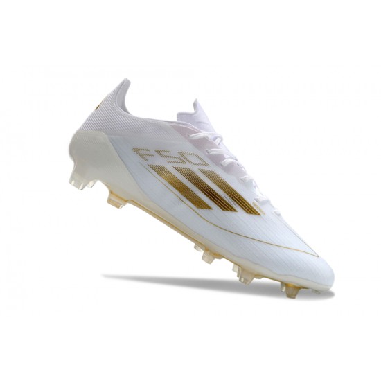 Kopačky Adidas F50 ELITE FG Bílý Zlato Pánské 