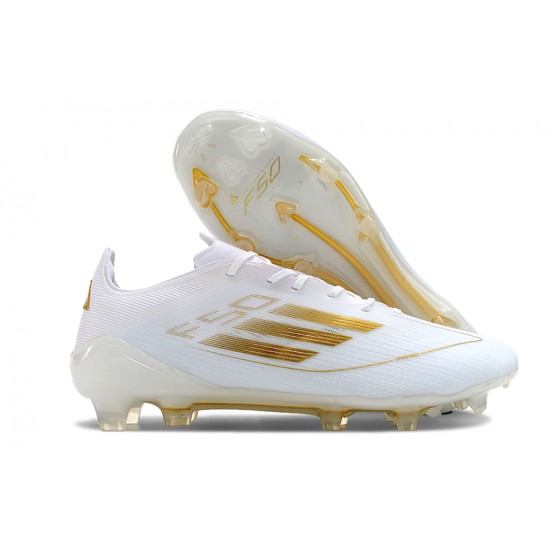 Kopačky Adidas F50 ELITE FG Bílý Zlato Pánské 