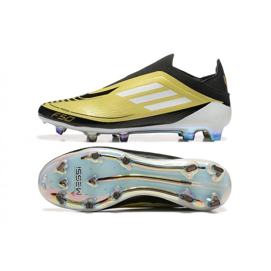 Kopačky Adidas F50 Elite Laceless FG Zlato Černá 