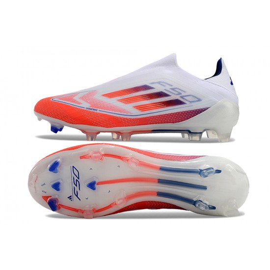 Kopačky Adidas F50 Elite Laceless FG Oranžovýý Bílý Pánské 