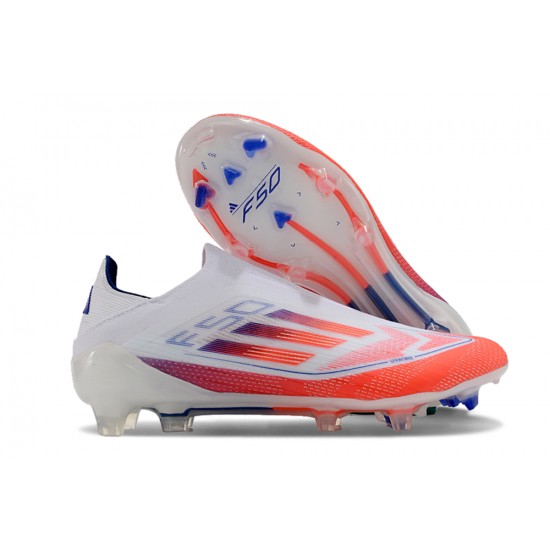 Kopačky Adidas F50 Elite Laceless FG Oranžovýý Bílý Pánské 