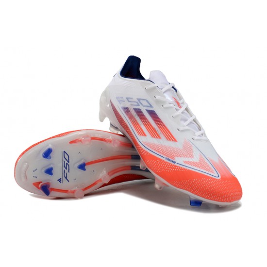 Kopačky Adidas F50 Elite Laceless FG Bílý a Oranžovýý Pánské 