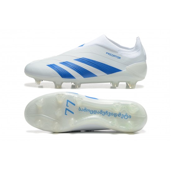 Kopačky Adidas Predator Accuracy FG Bílý a Modrý Pánské 