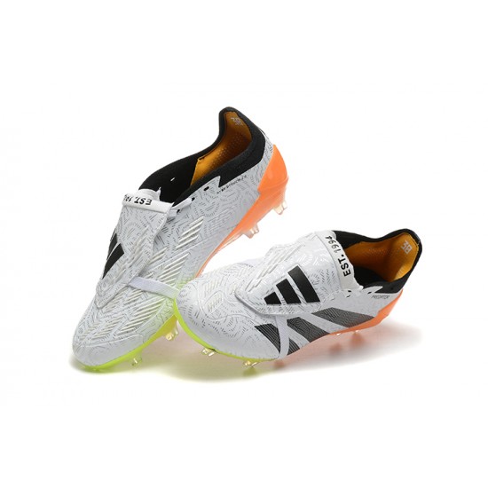 Kopačky Adidas Predator Accuracy FG Bílý a Oranžovýý 