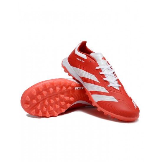 Kopačky Adidas Predator 24 Elite TF Červené a Bílý Pánské 