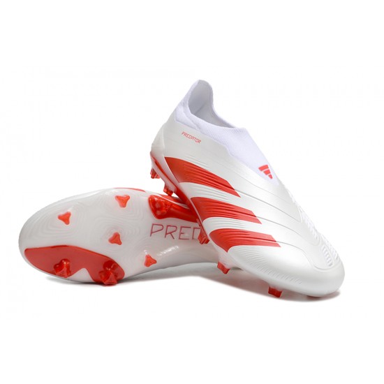 Kopacky Adidas Predator Accuracy FG Boost Bílý Červené Pánské 