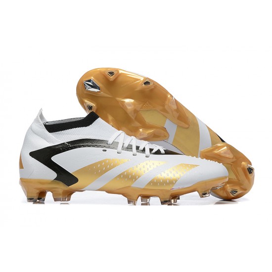 Kopacky Adidas Predator Accuracy FG Bílý Zlato Černá Pánské