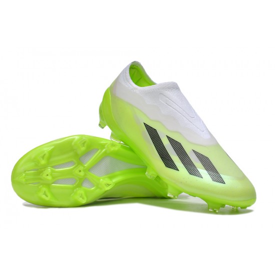 Kopacky Adidas x23crazyfast.1 Laceless FG Low Bílý Černá Zelená Pánské 