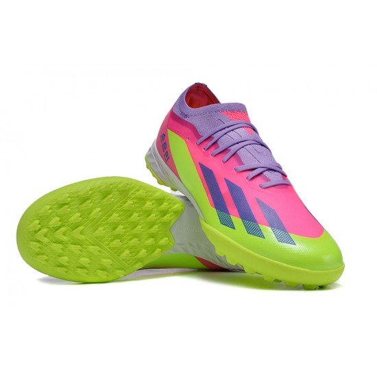 Kopacky Adidas x23crazyfast.1 TF Low Růžový Nachový Zelená Pánské/Dámské 