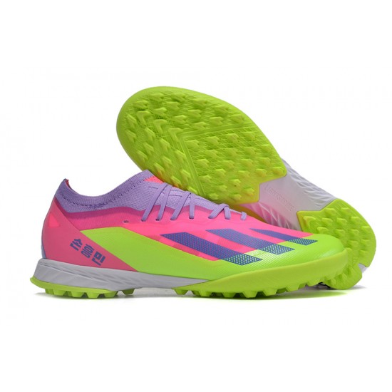 Kopacky Adidas x23crazyfast.1 TF Low Růžový Nachový Zelená Pánské/Dámské