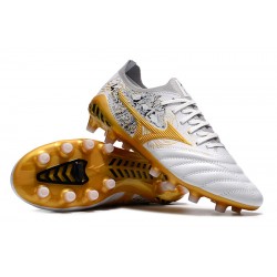 Kopacky Mizuno Morelia Neo Iii Made In Japan AG Low Bílý Zlato Pánské  