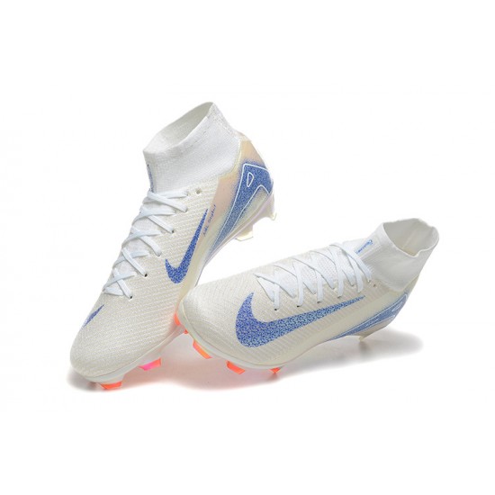 Kopačky Nike Mercurial Superfly 10 Elite FG Modrý a Bílý Pánské  