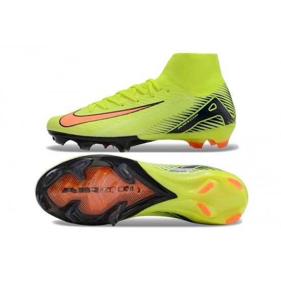 Kopačky Nike Mercurial Superfly 10 Elite FG Chartreuse a Oranžovýý Pánské 