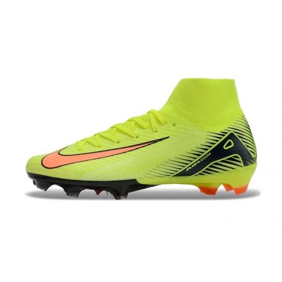 Kopačky Nike Mercurial Superfly 10 Elite FG Chartreuse a Oranžovýý Pánské 