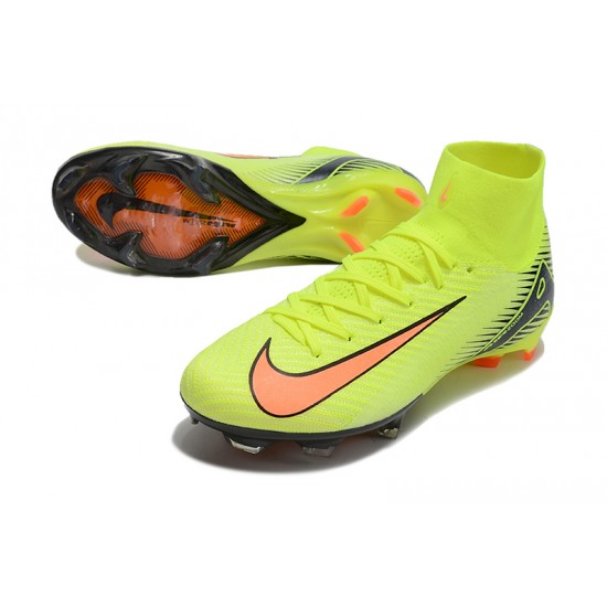 Kopačky Nike Mercurial Superfly 10 Elite FG Chartreuse a Oranžovýý Pánské 