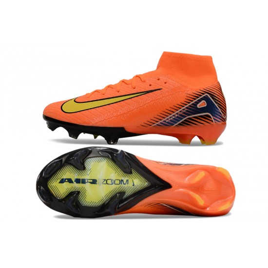 Kopačky Nike Mercurial Superfly 10 Elite FG Pánské Oranžovýý a Žlutý 