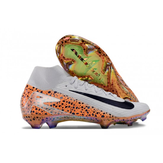 Kopačky Nike Mercurial Superfly 10 Elite FG Pánské Bílý a Oranžovýý  