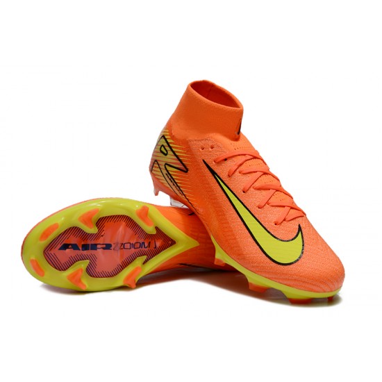 Kopačky Nike Mercurial Superfly 10 Elite FG Pánské Žlutý a Oranžovýý  