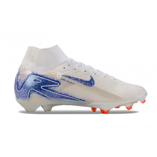 Kopačky Nike Mercurial Superfly 10 Elite FG Bílý Bule Pánské  