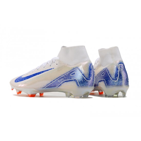 Kopačky Nike Mercurial Superfly 10 Elite FG Bílý Bule Pánské  