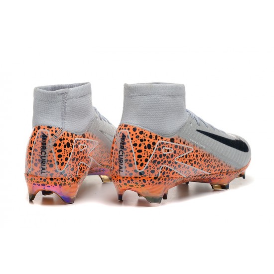 Kopačky Nike Mercurial Superfly 10 Elite FG Bílý a Oranžovýý Pánské  