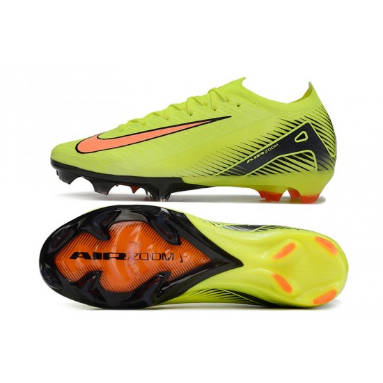 Kopačky Pánské/Dámské Nike Mercurial Vapor 16 Elite FG Chartreuse a Oranžovýý  