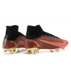 Kopacky Nike Mercurial Superfly 8 Elite FG High Černá Hnědý Zlato Pánské 