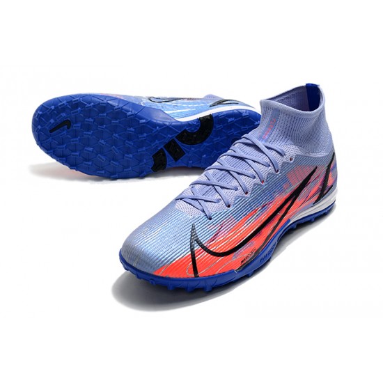 Kopacky Nike Mercurial Superfly 9 Elite TF High Modrý Růžový Černá Pánské 