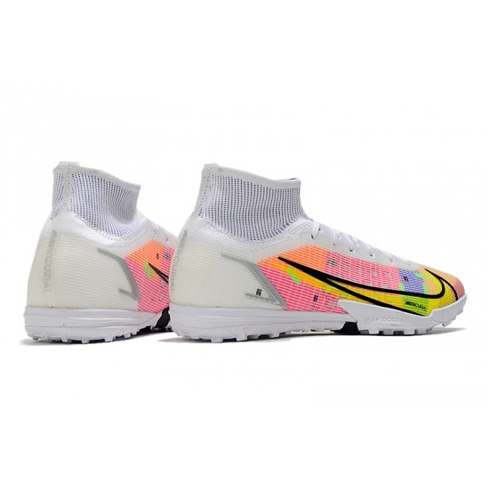 Kopacky Nike Mercurial Superfly 9 Elite TF High Růžový Černá Bílý Pánské 