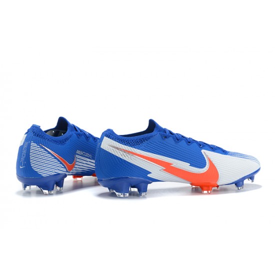 Kopacky Nike Mercurial Vapor 13 Elite FG Modrý Bílý Oranžovýý Low Pánské 