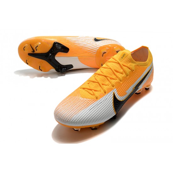 Kopacky Nike Mercurial Vapor 13 Elite FG Low Bílý Oranžovýý Černá Pánské 