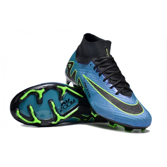 Kopacky Nike Air Zoom Mercurial Superfly 9 Elite FG High Top Černá Zelená Blue Pánské/Dámské