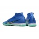 Kopacky Nike Air Zoom Mercurial Superfly IX Elite TF High Modrý Turqoise Pánské Dámské