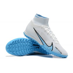 Kopacky Nike Air Zoom Mercurial Superfly IX Elite TF High Modrý Bílý Pánské 