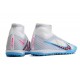 Kopacky Nike Air Zoom Mercurial Superfly IX Elite TF High Modrý Bílý Nachový Pánské Dámské