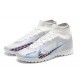 Kopacky Nike Air Zoom Mercurial Superfly IX Elite TF High Lilac Bílý Pánské 