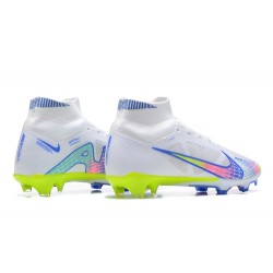 Kopacky Nike Air Zoom Mercurial Superfly Ix Elite Fg Modrý Bílý Žlutý Zelená Pánské High Football Cleats