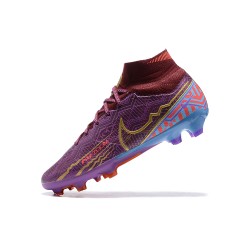 Kopacky Nike Air Zoom Mercurial Superfly Ix Elite Fg Deepwine Modrý Zlato Pánské High Football Cleats