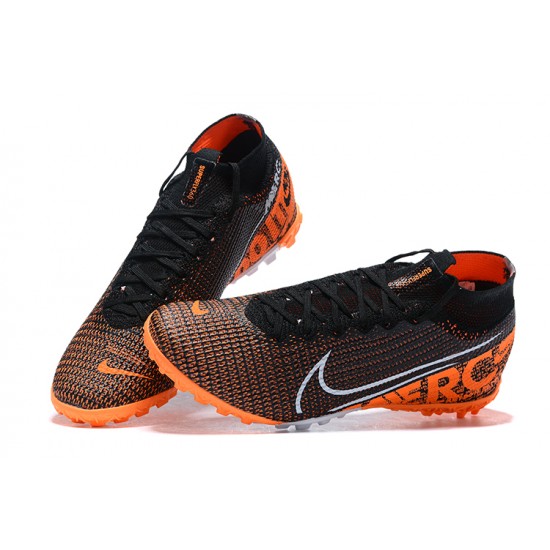 Kopacky Nike Mercurial Superfly 7 Elite TF Oranžovýý Černá Bílý High Pánské 