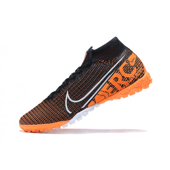 Kopacky Nike Mercurial Superfly 7 Elite TF Oranžovýý Černá Bílý High Pánské 