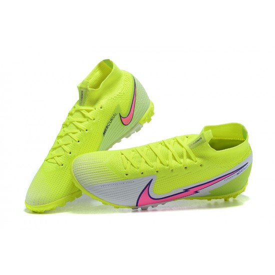 Kopacky Nike Mercurial Superfly 7 Elite TF Růžový Žlutý High Pánské 