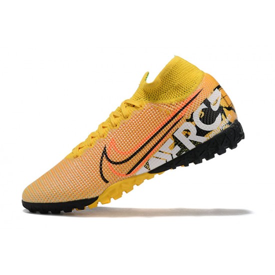 Kopacky Nike Mercurial Superfly 7 Elite TF Žlutý Grenn Oranžovýý Bílý Černá High Pánské 