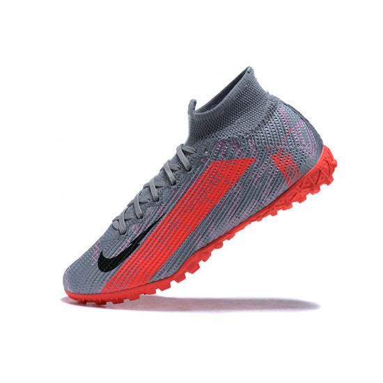 Kopacky Nike Mercurial Superfly VII 7 Elite TF Šedá Oranžovýý High Pánské 