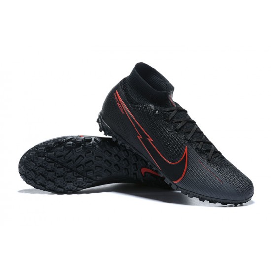 Kopacky Nike Mercurial Superfly VII 7 Elite TF Červené Černá High Pánské 