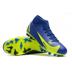 Kopacky Nike Superfly 8 Academy AG High Modrý Žlutý Pánské Dámské