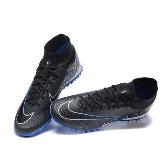 Kopacky Nike Superfly 8 Academy TF Černá Modrý Bílý Pánské High 