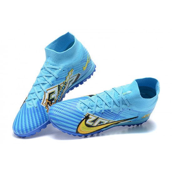 Kopacky Nike Superfly 8 Academy TF Modrý Žlutý Bílý Černá Pánské High 