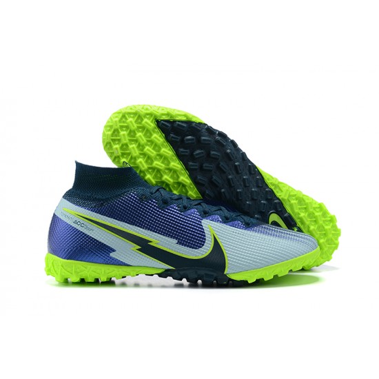 Kopacky Nike Superfly 8 Academy TF Zelená Bílý Modrý Zlato High Pánské 